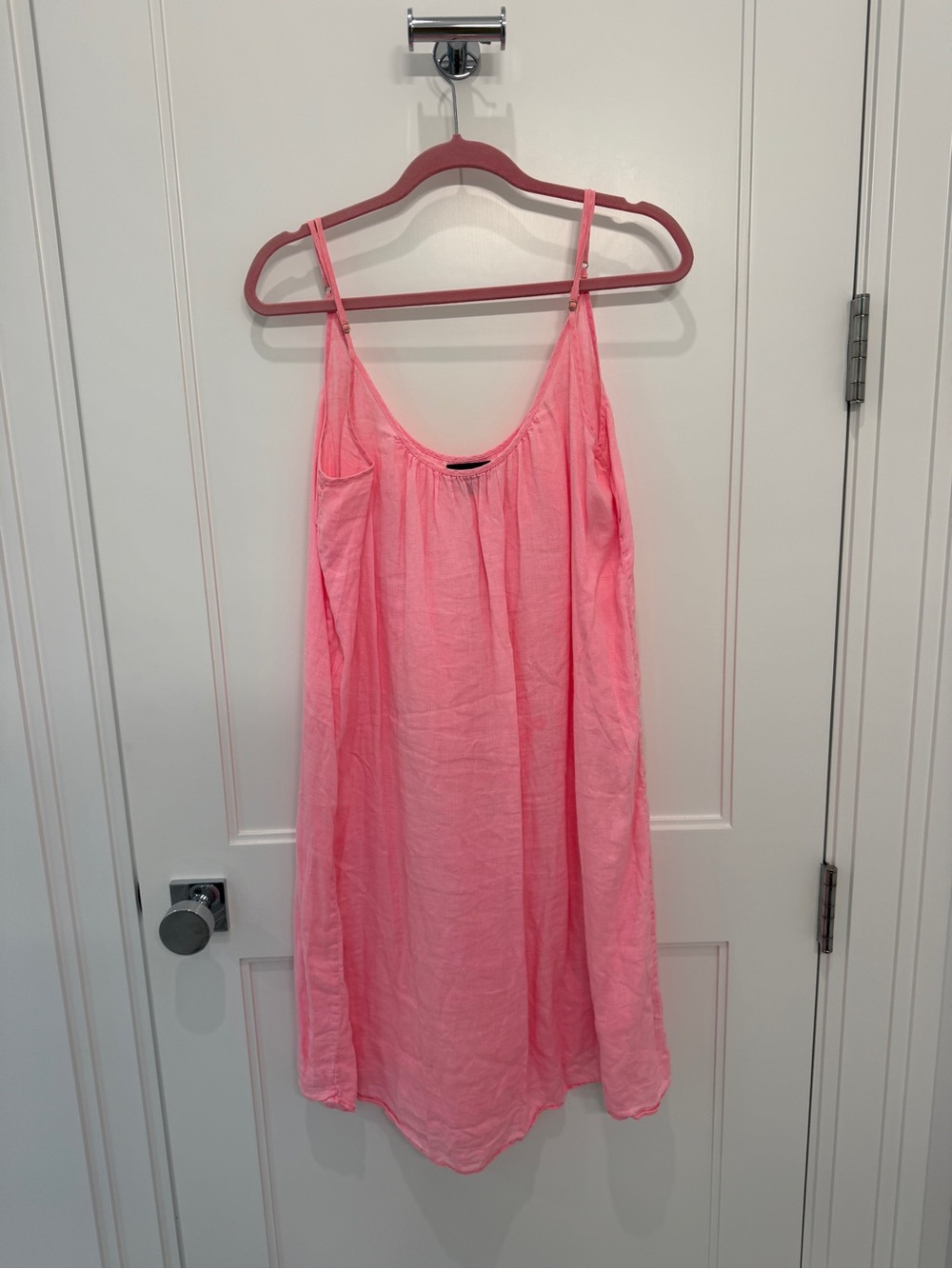 J. Crew Pink 100% Linen Dress Large